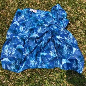 Lotus Resort Wears Blue Swim Wrap 21”x62”